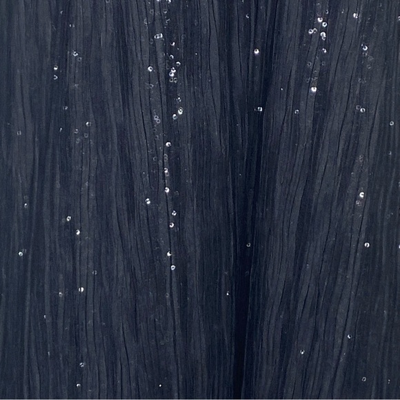 Express Women’s Strapless Sequined Dress 12 Black Silver Semi-Sheer Knee Length - Picture 8 of 14